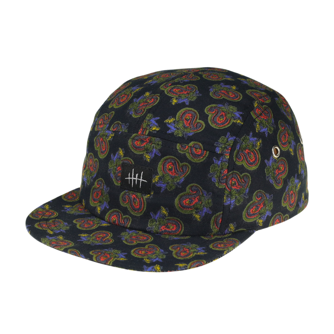 5-PANEL CAP | BLACK PAISLEY