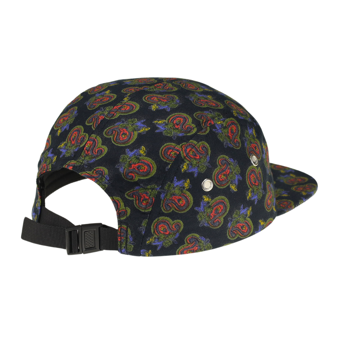 5-PANEL CAP | BLACK PAISLEY