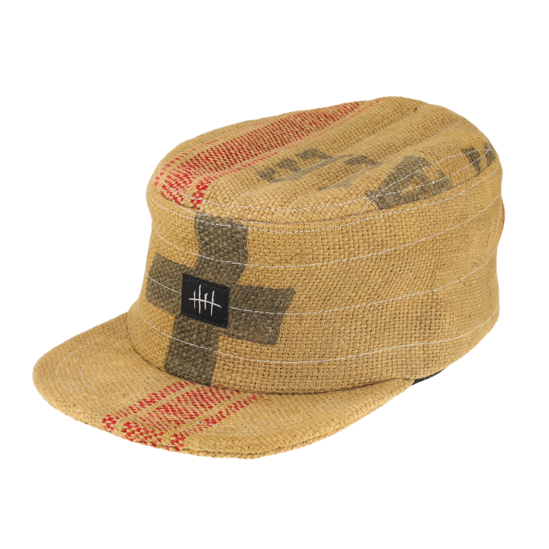 PILL BOX CAP | BURLAP CROSS